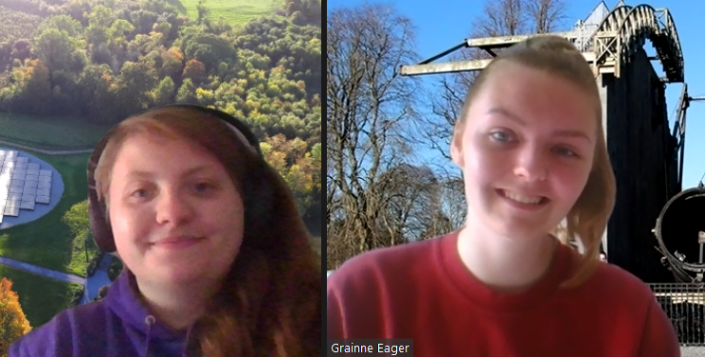 Lauren and Gráinne at I-LOFAR (Virtually of course!)